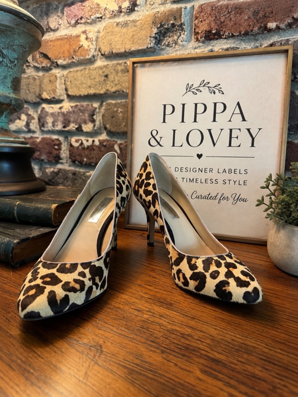 INC International Concepts Leopard Print Pointed-Toe Pumps | Size 7M